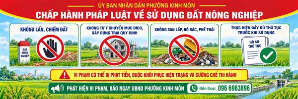 Phường Kinh Môn tăng cường quản lý, sử dụng đất nông nghiệp đúng quy định