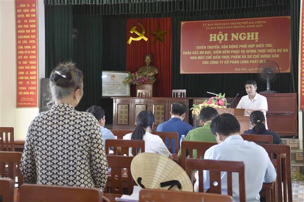 Kinh Môn: đẩy mạnh tuyên truyền, vận động giải phóng mặt bằng Cụm công nghiệp Long Xuyên 