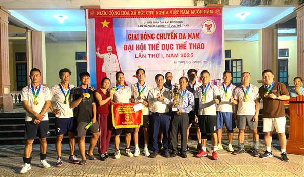 Thôn Tất Thượng vô địch Giải bóng chuyền da nam Đại hội Thể dục thể thao xã Lạc Phượng lần thứ I năm 2025
