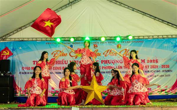 Xã Lạc Phượng tổ chức thành công đêm giao lưu văn nghệ thanh thiếu nhi mừng Quốc khánh 2/9 