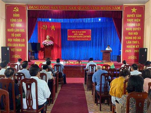 Đảng bộ xã Lạc Phượng tổ chức Hội nghị Ban chấp hành lần thứ 3