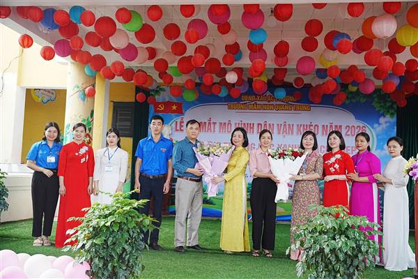 Trường Mầm non Quang Trung ra mắt mô hình Dân vận khéo năm 2026 "Xây dựng trường học Xanh - Sạch - Đẹp - An toàn - Thân thiện - Hạnh phúc"