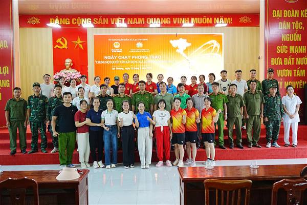 Xã Lạc Phượng sôi nổi tham gia Ngày chạy hưởng ứng Tháng hành động phòng, chống ma túy năm 2026