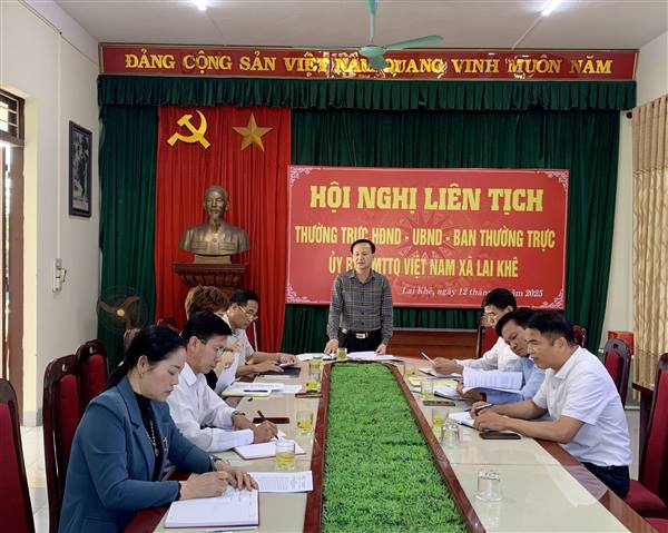 Hội nghị liên tịch giữa thường trực HĐND- UBND và Ban Thường trực UB MTTQ xã