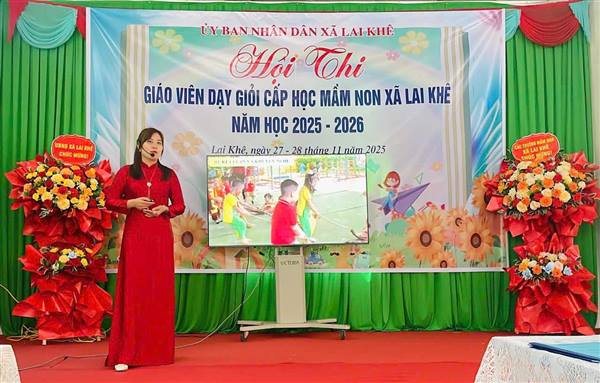Lai Khê tổ thi giáo viên giỏi cấp mầm non