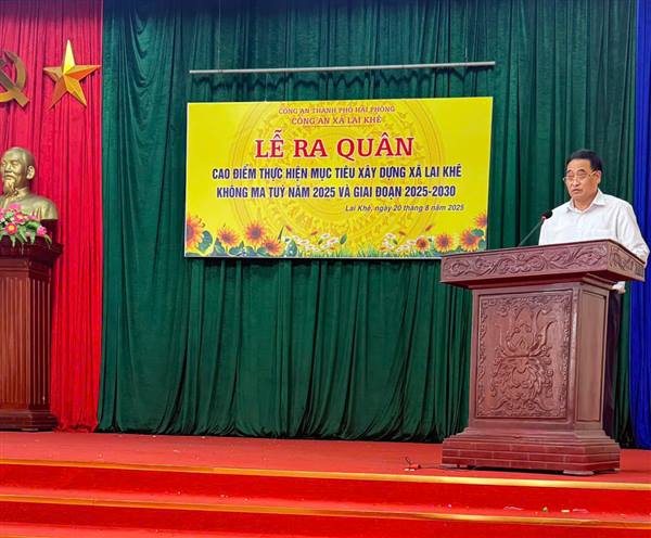 Xã Lai Khê tổ chức Lễ ra quân cao điểm thực hiện mục tiêu xây dựng xã Lai Khê không ma túy