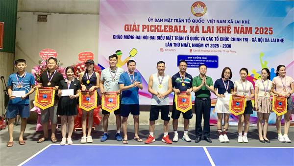 100 vận động viên tham gia tranh tài ở giải Pickleball xã lai Khê năm 2025