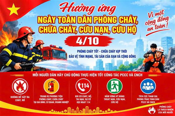 Hưởng ứng “Ngày toàn dân phòng cháy, chữa cháy, cứu nạn, cứu hộ - 04/10”