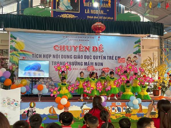 Tổ chức chuyên đề “Tích hợp nội dung giáo dục quyền con người trong trường mầm non” tại xã Lai Khê