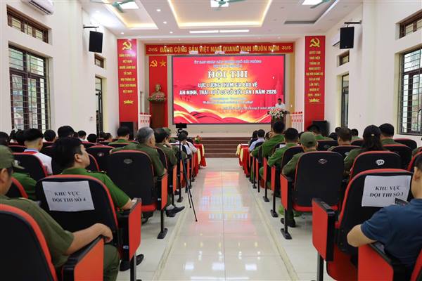 Sôi nổi Hội thi “Lực lượng tham gia bảo vệ an ninh trật tự ở cơ sở giỏi lần thứ Nhất năm 2026”