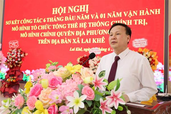 Đảng ủy- HĐND- UBND- Uỷ ban MTTQ Việt Nam xã Lai Khê tổ chức Hội nghị sơ kết công tác 6 tháng và 1 năm vận hành mô hình tổ chức tổng thể hệ thống chính trị, mô hình chính quyền địa phương 2 cấp