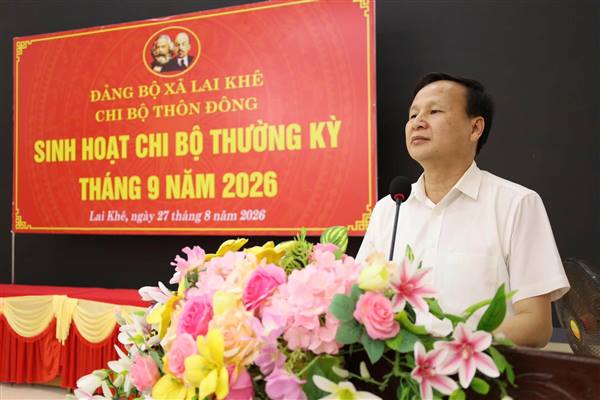 Ban Thường vụ Đảng ủy xã Lai Khê tổ chức sinh hoạt chi bộ "Mẫu"