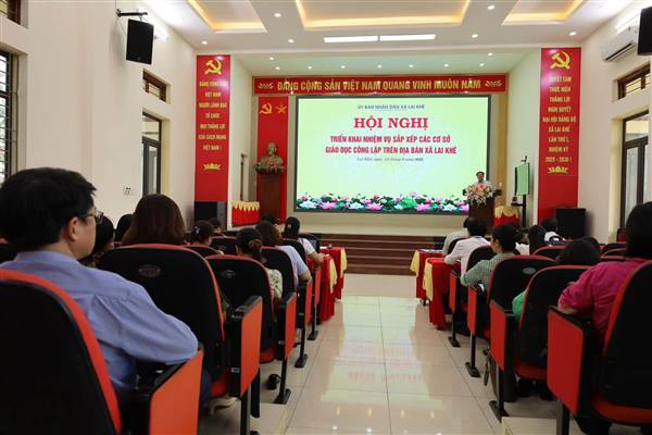 Lai Khê triển khai nhiệm vụ sắp xếp các cơ sở giáo dục công lập trên địa bàn xã