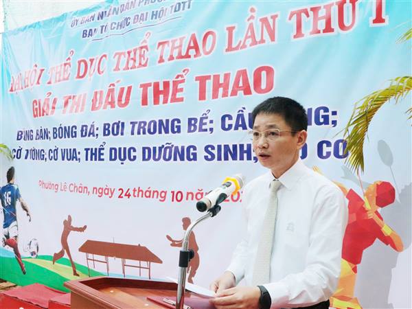 ỦY BAN NHÂN DÂN PHƯỜNG LÊ CHÂN TỔ CHỨC GIẢI VÔ ĐỊCH BƠI THIẾU NIÊN ĐẠI HỘI THỂ DỤC, THỂ THAO PHƯỜNG LẦN THỨ I NĂM 2025.
