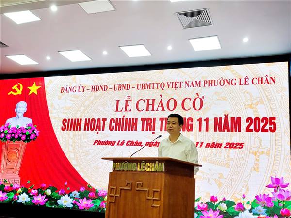LỄ CHÀO CỜ, SINH HOẠT CHÍNH TRỊ THÁNG 11 NĂM 2025