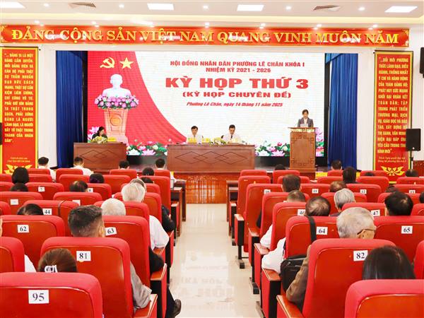 HĐND PHƯỜNG LÊ CHÂN KHÓA I, NHIỆM KỲ 2021–2026 TỔ CHỨC KỲ HỌP THỨ 3 (CHUYÊN ĐỀ) QUYẾT ĐỊNH MỘT SỐ NỘI DUNG QUAN TRỌNG NĂM 2025