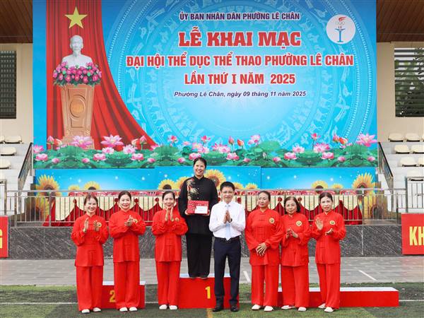 PHƯỜNG LÊ CHÂN TỔ CHỨC THÀNH CÔNG GIẢI KÉO CO VÀ THỂ DỤC DƯỠNG SINH