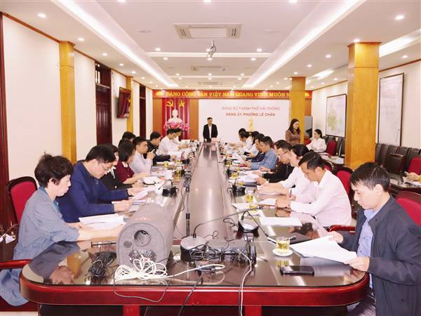 ĐẢNG ỦY PHƯỜNG LÊ CHÂN TỔ CHỨC HỘI NGHỊ BAN CHẤP HÀNH ĐẢNG BỘ PHƯỜNG NĂM 2025