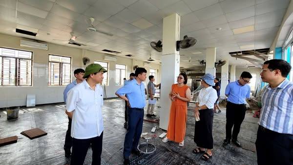 Lãnh đạo phường Lê Chân kiểm tra thực địa các dự án đầu tư công, công trình sự nghiệp trên địa bàn