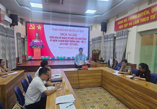 Phường Lê Chân: Triển khai Kế hoạch tổ chức các hoạt động kỷ niệm 78 năm ngày Thương binh - Liệt sĩ (27/7/1947 - 27/7/2025)