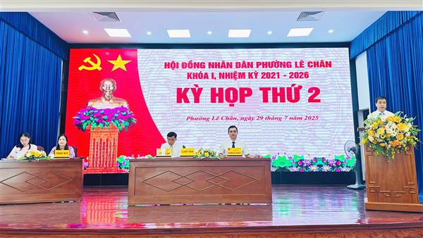 Phường Lê Chân: Hội đồng nhân dân phường tổ chức kỳ họp thứ 2, nhiệm kỳ 2021–2026