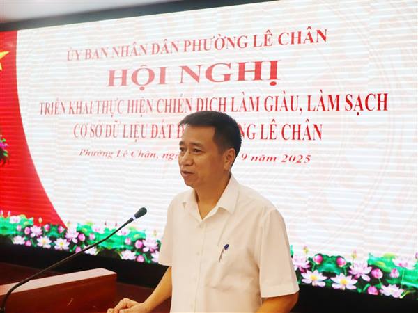 PHƯỜNG LÊ CHÂN THỰC HIỆN CHIẾN DỊCH LÀM GIÀU, LÀM SẠCH CƠ SỞ DỮ LIỆU ĐẤT ĐAI PHƯỜNG LÊ CHÂN (ĐỢT 1).