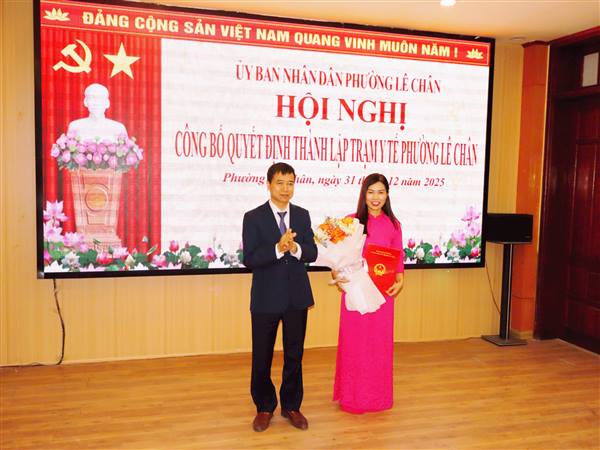 PHƯỜNG LÊ CHÂN THÀNH LẬP TRẠM Y TẾ PHƯỜNG, KIỆN TOÀN TỔ CHỨC Y TẾ CƠ SỞ