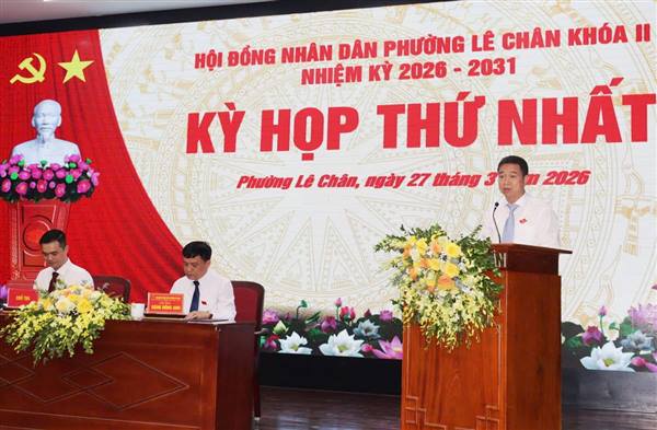 KHAI MẠC TRỌNG THỂ KỲ HỌP THỨ NHẤT HĐND PHƯỜNG LÊ CHÂN KHÓA II, NHIỆM KỲ 2026–2031