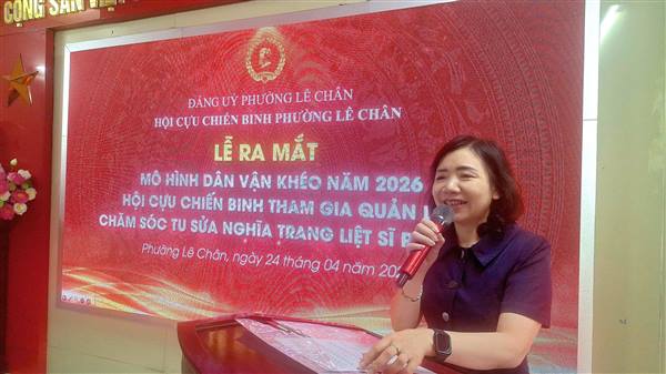 PHƯỜNG LÊ CHÂN RA MẮT MÔ HÌNH “DÂN VẬN KHÉO” CHĂM SÓC NGHĨA TRANG LIỆT SỸ