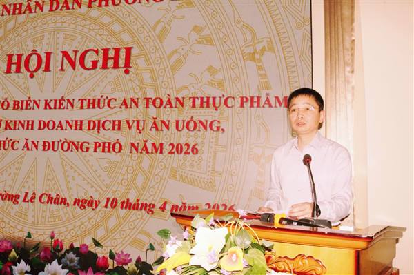 PHƯỜNG LÊ CHÂN TẬP HUẤN KIẾN THỨC AN TOÀN VỆ SINH THỰC PHẨM CHO CÁC CƠ SỞ KINH DOANH