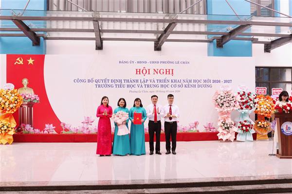 🏫 TRANG TRỌNG CÔNG BỐ THÀNH LẬP TRƯỜNG TIỂU HỌC VÀ THCS KÊNH DƯƠNG – DẤU MỐC MỚI CỦA GIÁO DỤC PHƯỜNG LÊ CHÂN