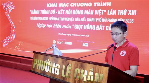 PHƯỜNG LÊ CHÂN ĐĂNG CAI PHỐI HỢP TỔ CHỨC LỄ KHAI MẠC HÀNH TRÌNH ĐỎ VÀ NGÀY HỘI HIẾN MÁU “GIỌT HỒNG ĐẤT CẢNG” NĂM 2026