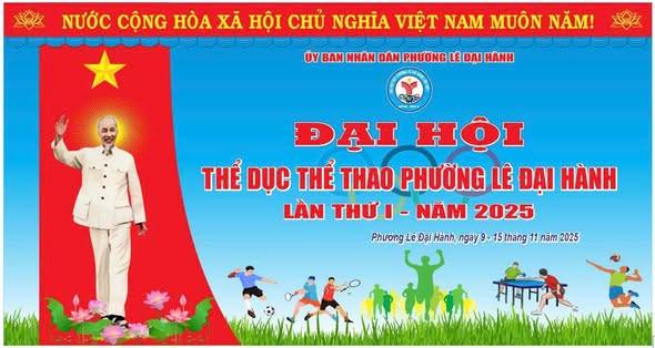 THÔNG BÁO Lịch tổ chức Đại hội Thể dục Thể thao phường Lê Đại Hành lần thứ I – năm 2025