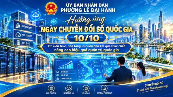 UỶ BAN NHÂN DÂN PHƯỜNG LÊ ĐẠI HÀNH
HƯỞNG ỨNG NGÀY CHUYỂN ĐỔI SỐ QUỐC GIA NĂM 2026
