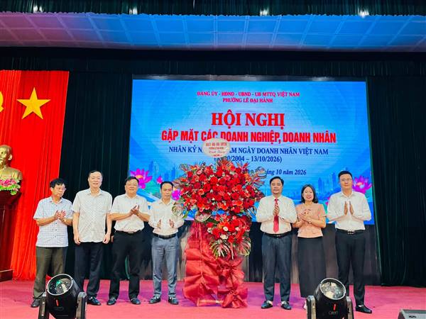 PHƯỜNG LÊ ĐẠI HÀNH GẶP MẶT CÁC DOANH NGHIỆP, DOANH NHÂN NHÂN KỶ NIỆM NGÀY DOANH NHÂN VIỆT NAM 13/10