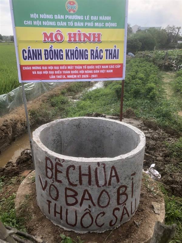 HỘI NÔNG DÂN PHƯỜNG LÊ ĐẠI HÀNH
NHÂN RỘNG MÔ HÌNH “CÁNH ĐỒNG KHÔNG RÁC THẢI”