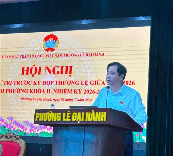 HỘI ĐỒNG NHÂN DÂN PHƯỜNG LÊ ĐẠI HÀNH
TÍCH CỰC CHUẨN BỊ CÁC ĐIỀU KIỆN TỔ CHỨC KỲ HỌP THƯỜNG LỆ GIỮA NĂM 2026