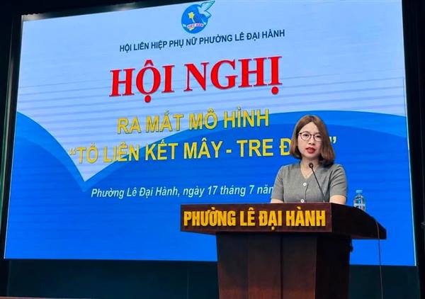 HỘI LIÊN HIỆP PHỤ NỮ PHƯỜNG LÊ ĐẠI HÀNH SƠ KẾT CÔNG TÁC HỘI 6 THÁNG ĐẦU NĂM 2026, RA MẮT MÔ HÌNH “TỔ LIÊN KẾT MÂY - TRE ĐAN”