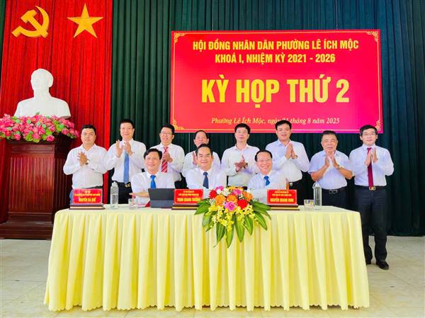 
Hội đồng nhân dân Phường Lê Ích Mộc tổ chức Kỳ họp thứ Hai, khóa I, Nhiệm kỳ 2021 - 2026

