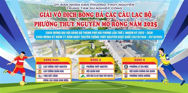 Giải vô địch bóng đá các câu lạc bộ phường Thủy Nguyên mở rộng năm 2025