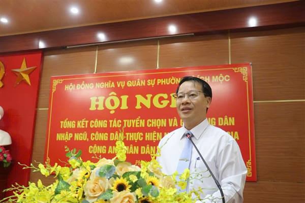 Phường Lê Ích Mộc tổ chức Hội nghị tổng kết công tác tuyển chọn, gọi công dân nhập ngũ và thực hiện nghĩa vụ tham gia Công an nhân dân năm 2026