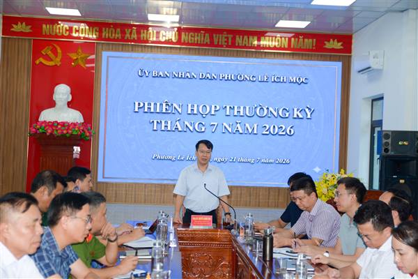 UBND Phường Lê Ích Mộc tổ chức phiên họp thường kỳ tháng 7/2026