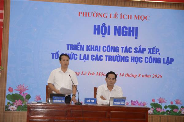 Phường Lê Ích Mộc triển khai sắp xếp trường học, đặt quyền lợi học sinh và giáo viên lên hàng đầu