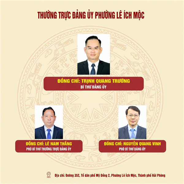 Cơ cấu tổ chức của bộ máy của Đảng bộ phường Lê Ích Mộc