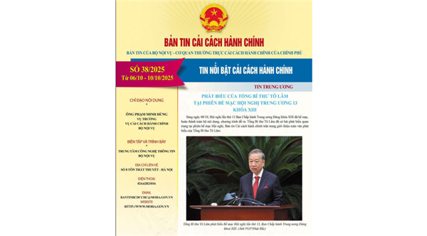 Bản tin Cải cách hành chính số 38 (Từ ngày 06-10/10/2025)