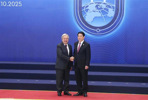 Lễ đón chính thức các Trưởng đoàn tại Lễ mở ký Công ước Liên hợp quốc về chống tội phạm mạng
