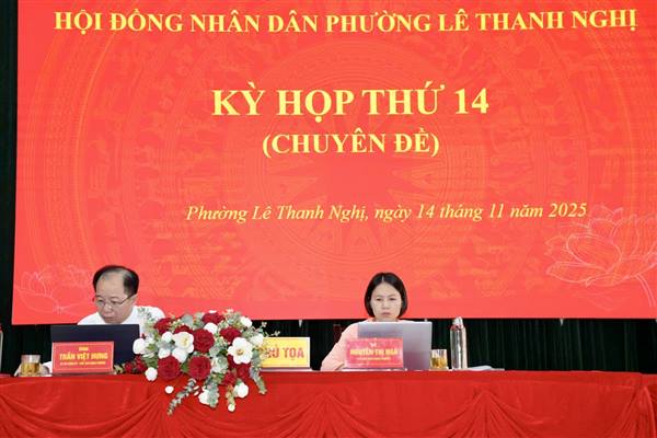 HĐND PHƯỜNG LÊ THANH NGHỊ HỌP CHUYÊN ĐỀ: ĐIỀU CHỈNH NGÂN SÁCH VÀ ĐẦU TƯ CÔNG NĂM 2025