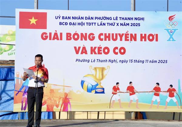 GIẢI BÓNG CHUYỀN HƠI VÀ KÉO CO ĐẠI HỘI TDTT PHƯỜNG LÊ THANH LẦN THỨ X THÀNH CÔNG TỐT ĐẸP