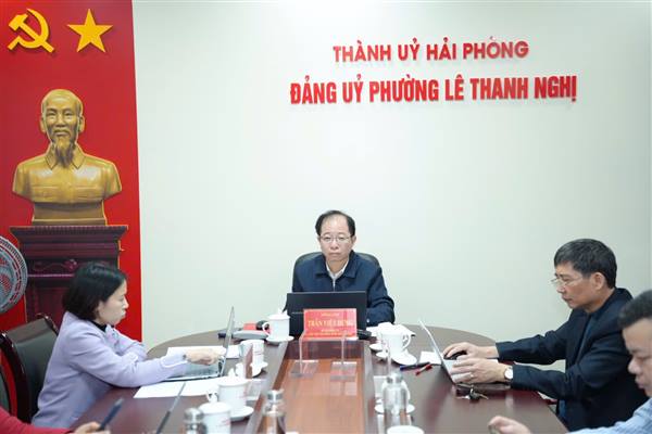 BAN THƯỜNG VỤ ĐẢNG ỦY PHƯỜNG LÊ THANH NGHỊ HỌP PHIÊN THỨ 17 ĐỂ NGHE VÀ CHO Ý KIẾN MỘT SỐ NHIỆM VỤ  TRỌNG TÂM 