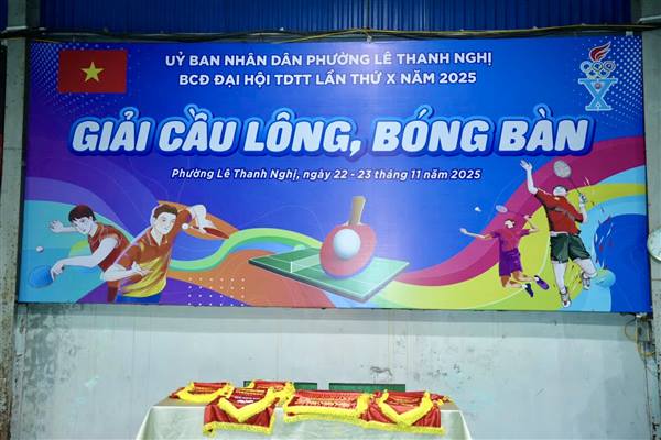 Giải Bóng bàn - Cầu lông trong chương trình Đại hội TDTT phường Lê Thanh Nghị lần thứ X thành công tốt đẹp